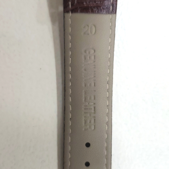 Mreurio watch NEW in box Men's rose gold faux Alligator brown leather strap - Picture 4 of 7